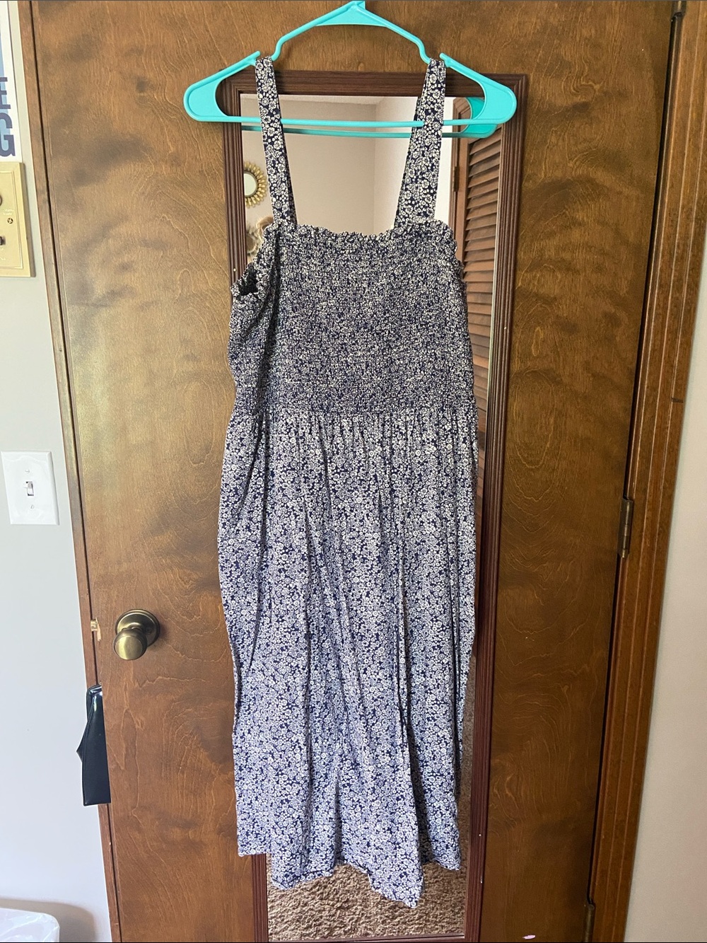Blue floral dress